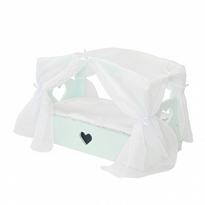 Кроватка с бельевым ящиком серии Любимая кукла, цвет Аквамарин (Paremo, PFD120-82)